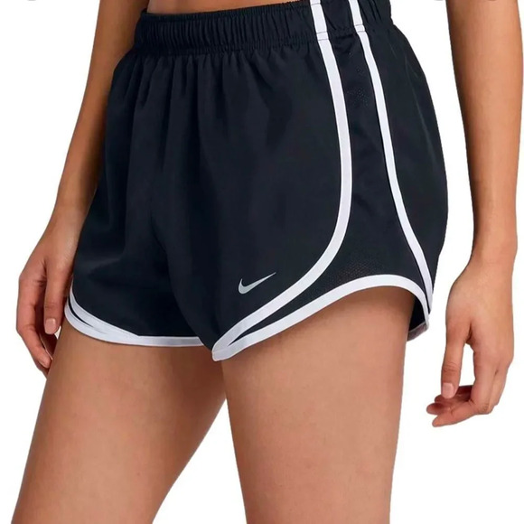 Nike Dri-Fit Tempo Running Shorts Black W/ Blue Trim S - Picture 1 of 9